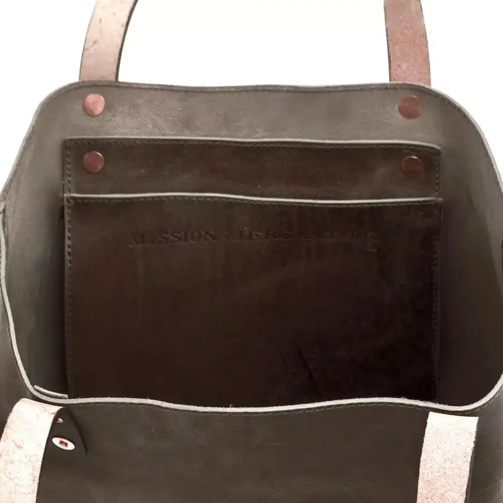 Eden LARGE Leather Tote Bag - Classic Mission Mercantile Leather Goods