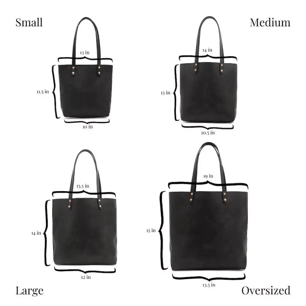 Eden LARGE Leather Tote Bag - Classic Mission Mercantile Leather Goods