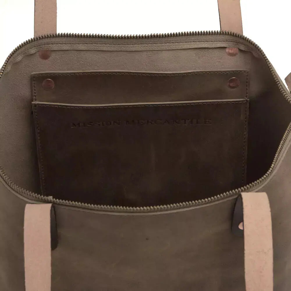 Eden LARGE Leather Tote Bag - Zippered Mission Mercantile Leather Goods