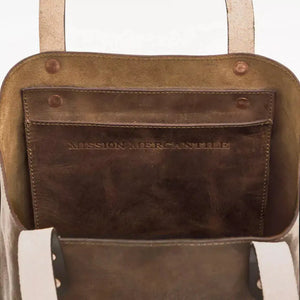 Eden MEDIUM Leather Tote Bag - Classic by Mission Mercantile Leather Goods, handmade leather goods detail photo 9