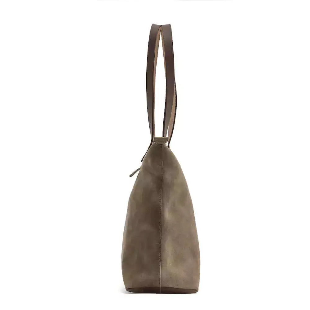Eden MEDIUM Leather Tote Bag - Zippered by Mission Mercantile Leather Goods, handmade leather goods detail photo 6