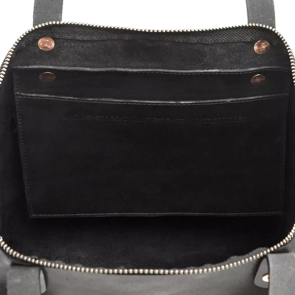 Eden MEDIUM Leather Tote Bag - Zippered by Mission Mercantile Leather Goods, handmade leather goods detail photo 20