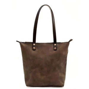 Eden MEDIUM Leather Tote Bag - Zippered by Mission Mercantile Leather Goods, handmade leather goods detail photo 24