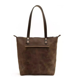 Eden MEDIUM Leather Tote Bag - Zippered by Mission Mercantile Leather Goods, handmade leather goods detail photo 25