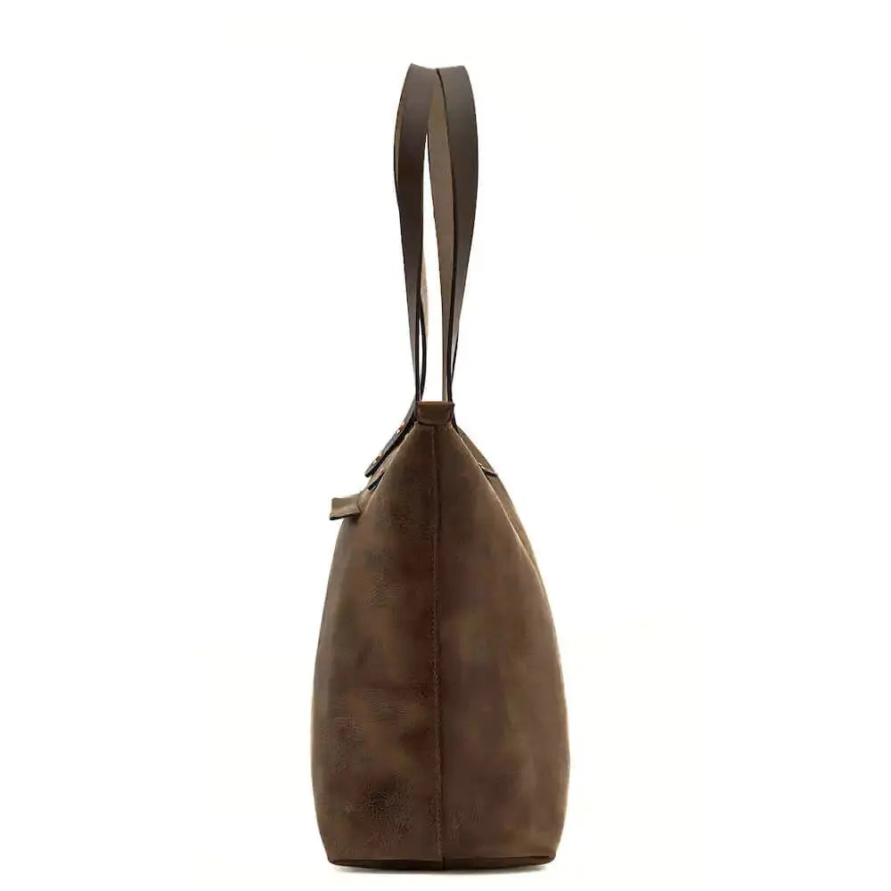Eden MEDIUM Leather Tote Bag - Zippered by Mission Mercantile Leather Goods, handmade leather goods detail photo 27