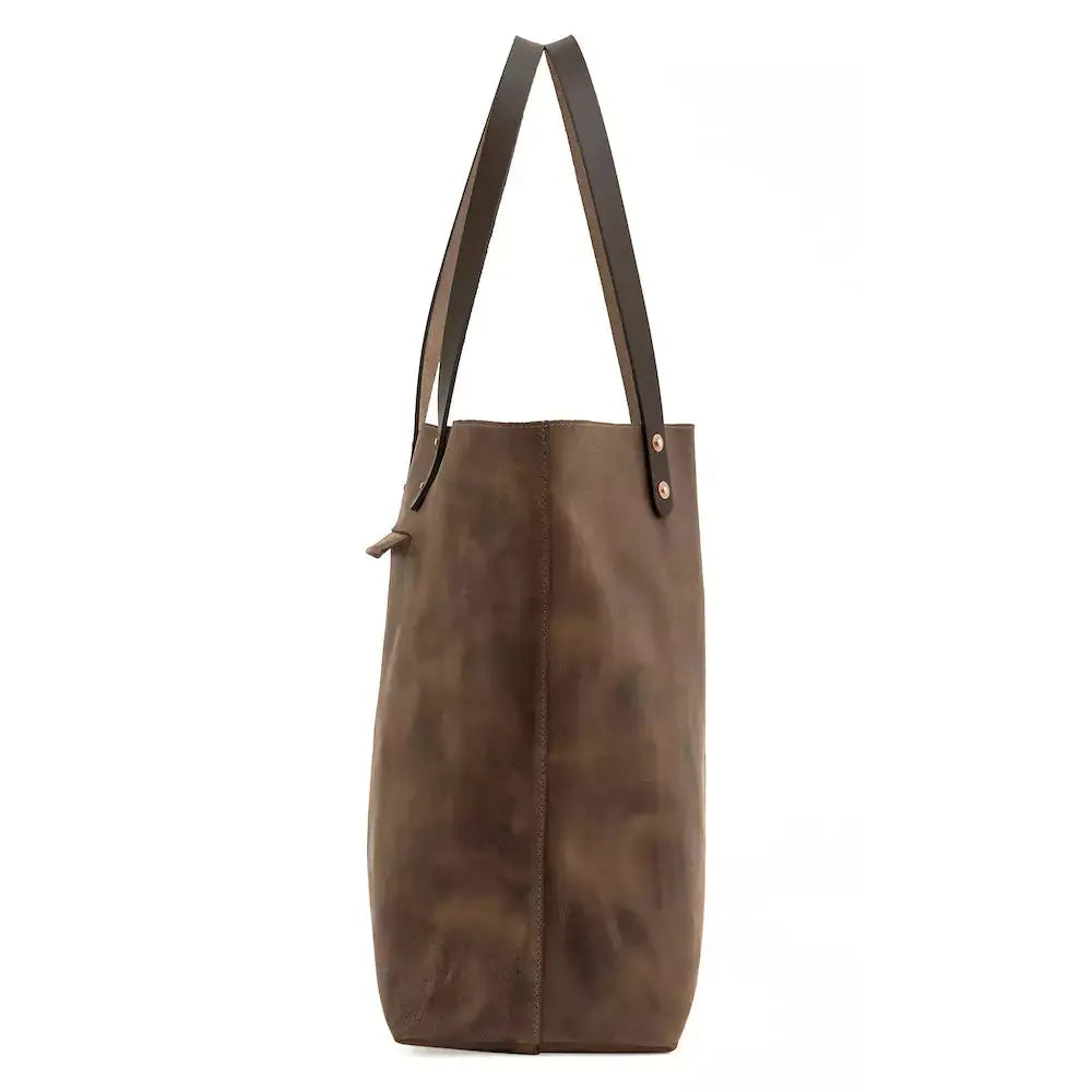 Eden OVERSIZED Leather Tote Bag - Classic by Mission Mercantile Leather Goods, handmade leather goods detail photo 17