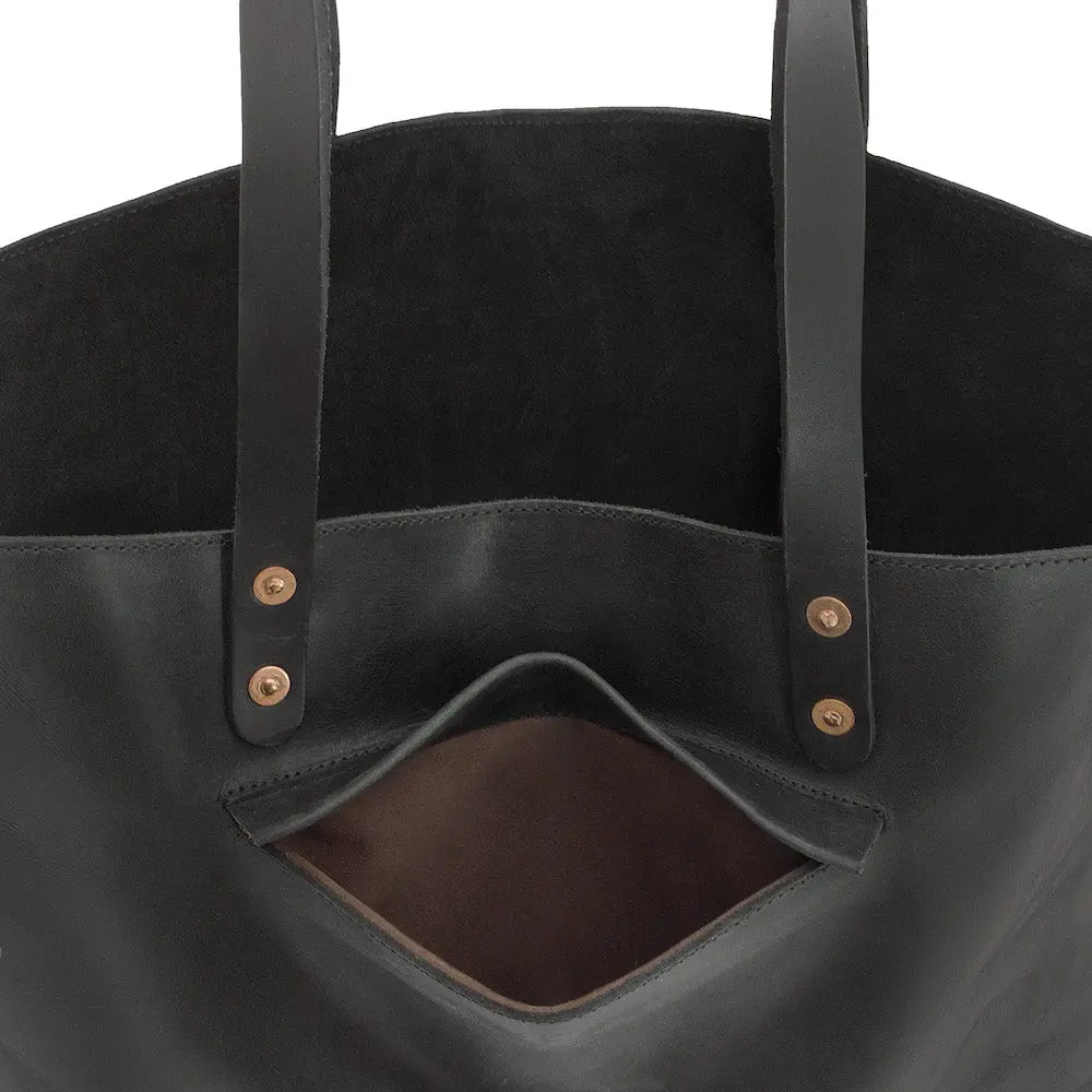 Eden OVERSIZED Leather Tote Bag - Classic by Mission Mercantile Leather Goods, handmade leather goods detail photo 29