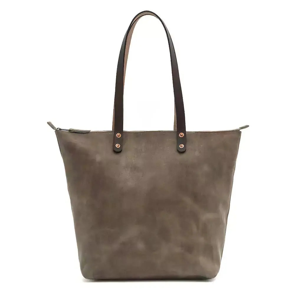 Eden OVERSIZED Leather Tote Bag - Zippered by Mission Mercantile Leather Goods, handmade leather goods detail photo 24