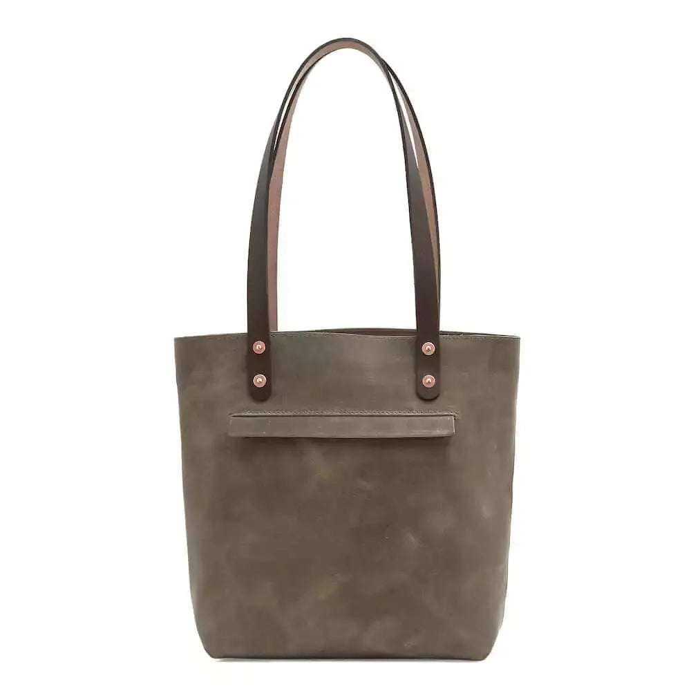 Eden SMALL Leather Tote Bag - Classic by Mission Mercantile Leather Goods, handmade leather goods detail photo 15