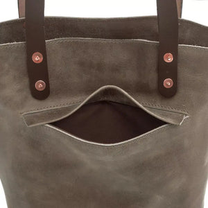 Eden SMALL Leather Tote Bag - Classic by Mission Mercantile Leather Goods, handmade leather goods detail photo 19