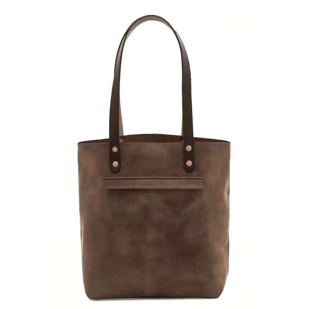 Eden SMALL Leather Tote Bag - Classic by Mission Mercantile Leather Goods, handmade leather goods detail photo 25