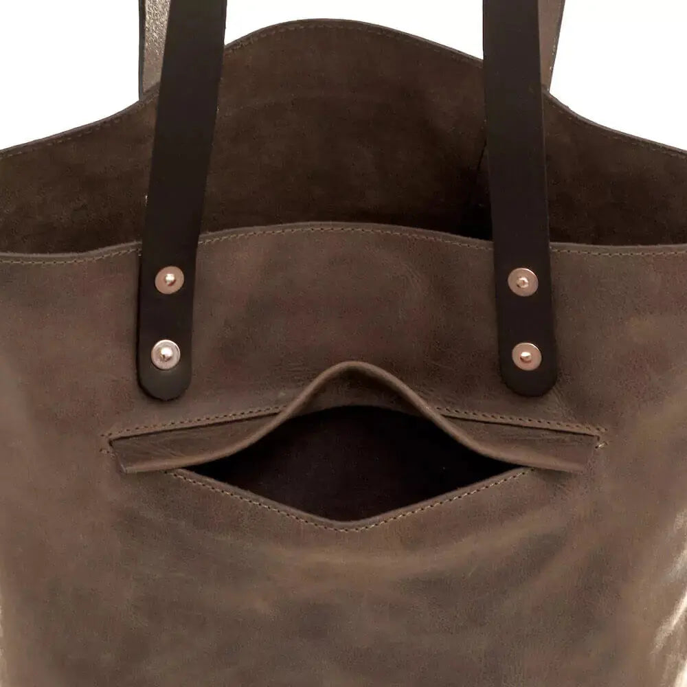 Eden SMALL Leather Tote Bag - Classic by Mission Mercantile Leather Goods, handmade leather goods detail photo 29