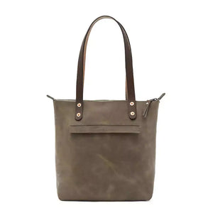 Eden SMALL Leather Tote Bag - Zippered by Mission Mercantile Leather Goods, handmade leather goods detail photo 26