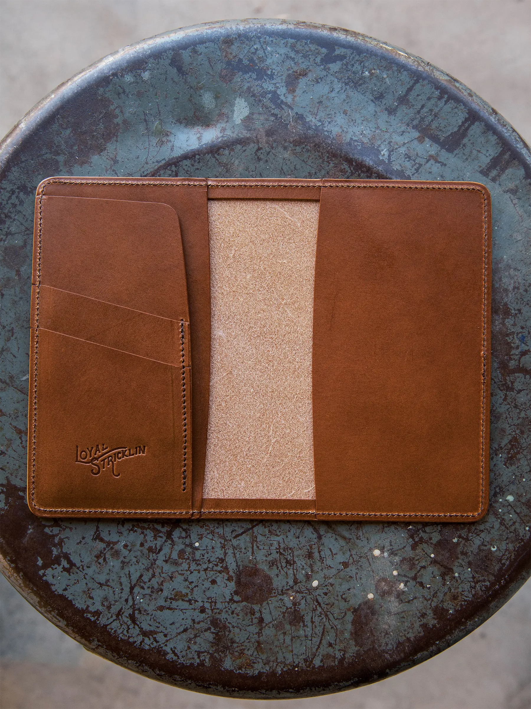 Edison Wallet - Tobacco by Loyal Stricklin, handmade leather goods detail photo 4