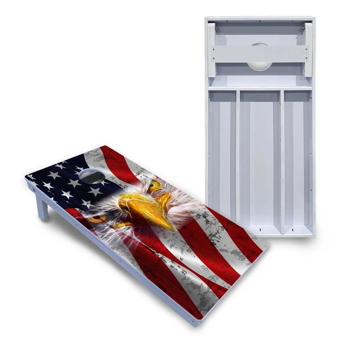 Electric Eagle Cornhole Boards - All Weather Series by Cornhole Solutions, custom cornhole board main product photo