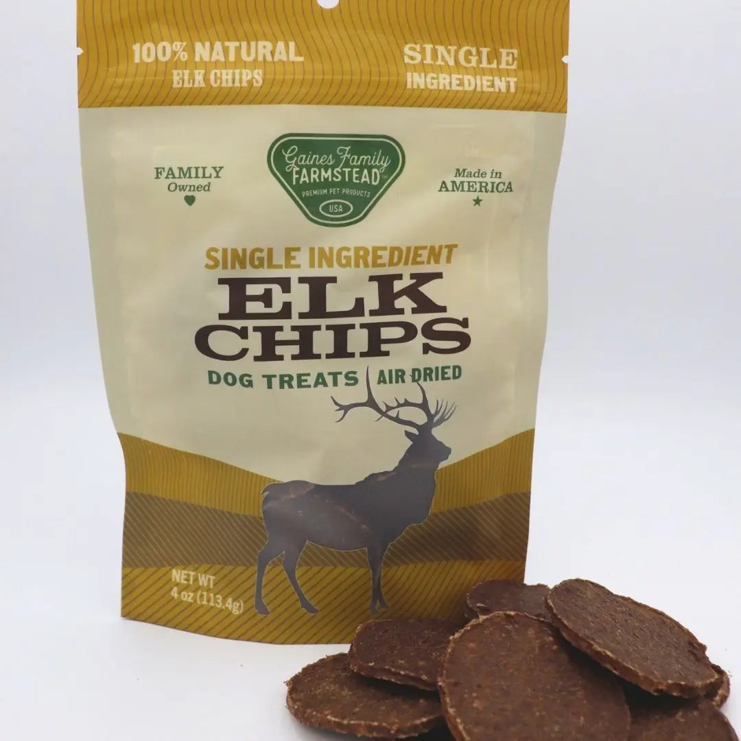 Elk Chips limited ingredient dog treats