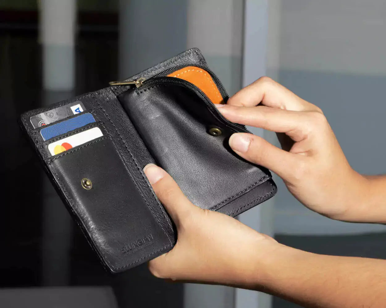 Ellie Leather Wallet by Mission Mercantile Leather Goods, handmade leather goods main product photo