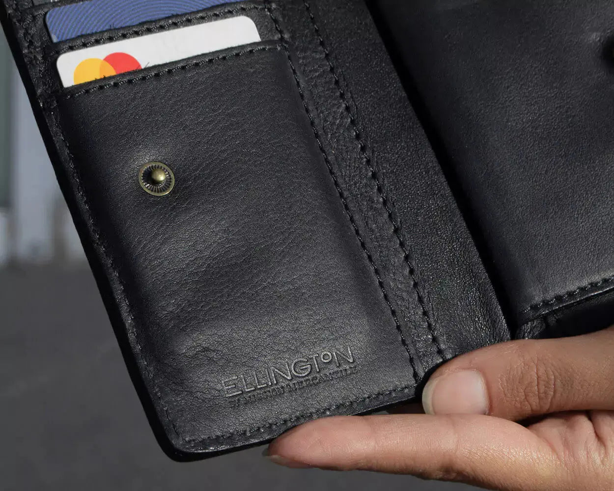 Ellie Leather Wallet by Mission Mercantile Leather Goods, handmade leather goods detail photo 2