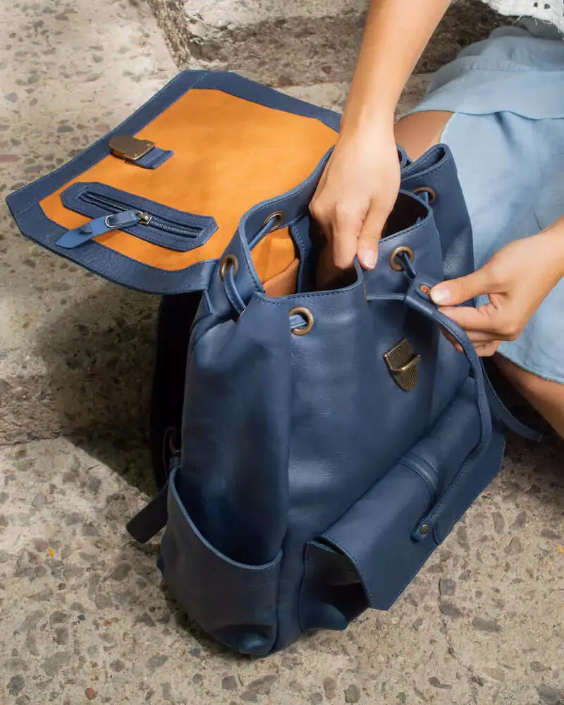 Ellington Leather Backpack by Mission Mercantile Leather Goods, handmade leather goods detail photo 29
