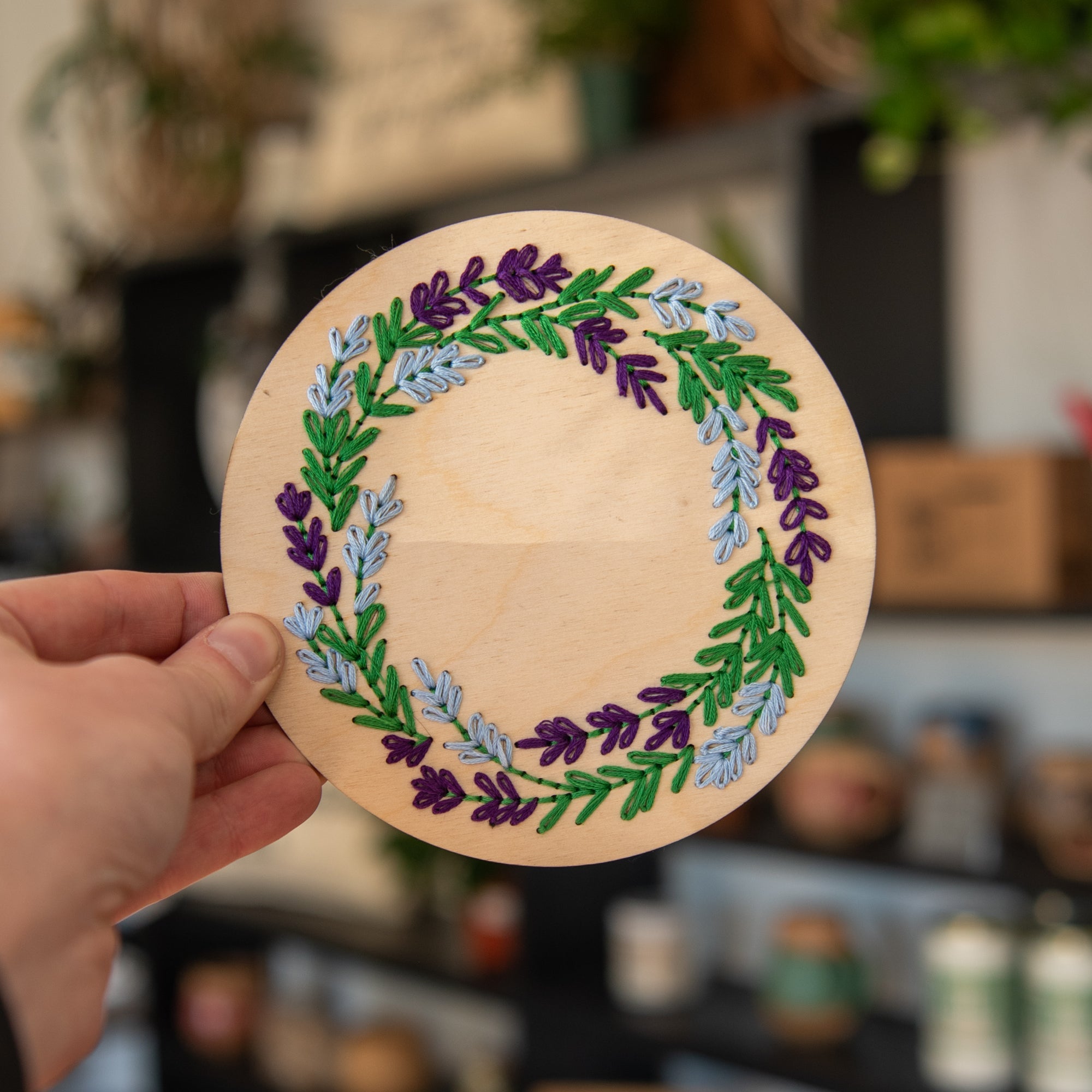 Lavender Wreath Embroidery Kit by Still Magnolia, needlecraft kits main product photo