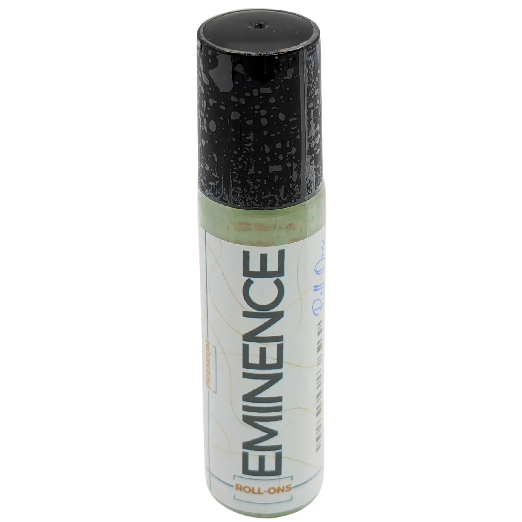 Eminence roll-on oil with a black cap and white label featuring the brand name. Size is 10mL.