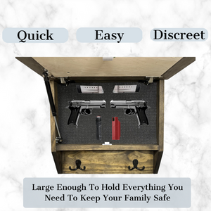 Enchanted Vine Hidden Gun Cabinet Coat Rack – Decorative Concealment with Hat & Key Hooks