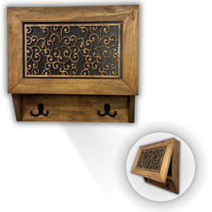 Enchanted Vine Hidden Gun Cabinet Coat Rack – Decorative Concealment with Hat & Key Hooks