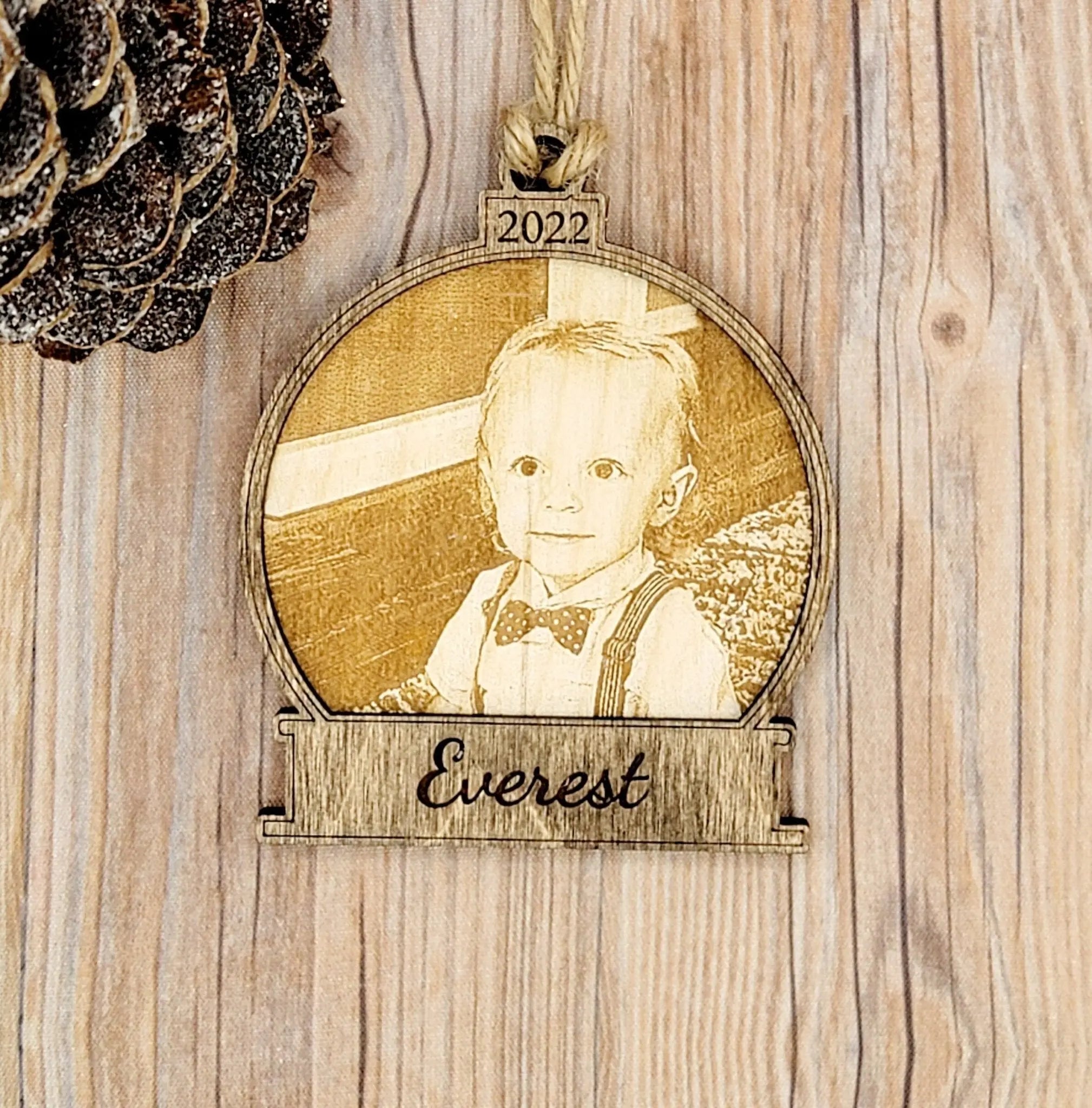 Engraved Picture Christmas Ornament EverLee Creations