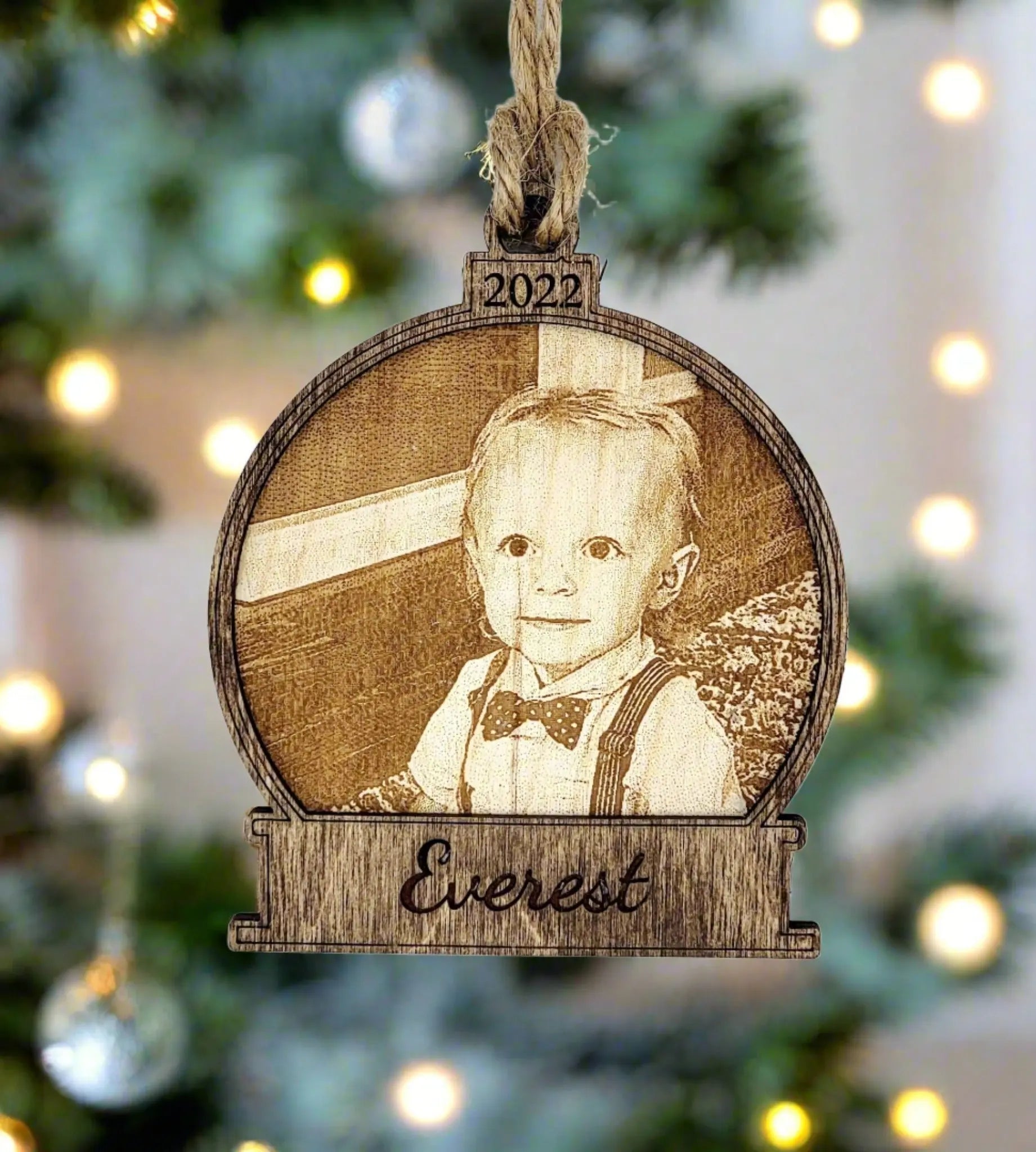 Engraved Picture Christmas Ornament EverLee Creations