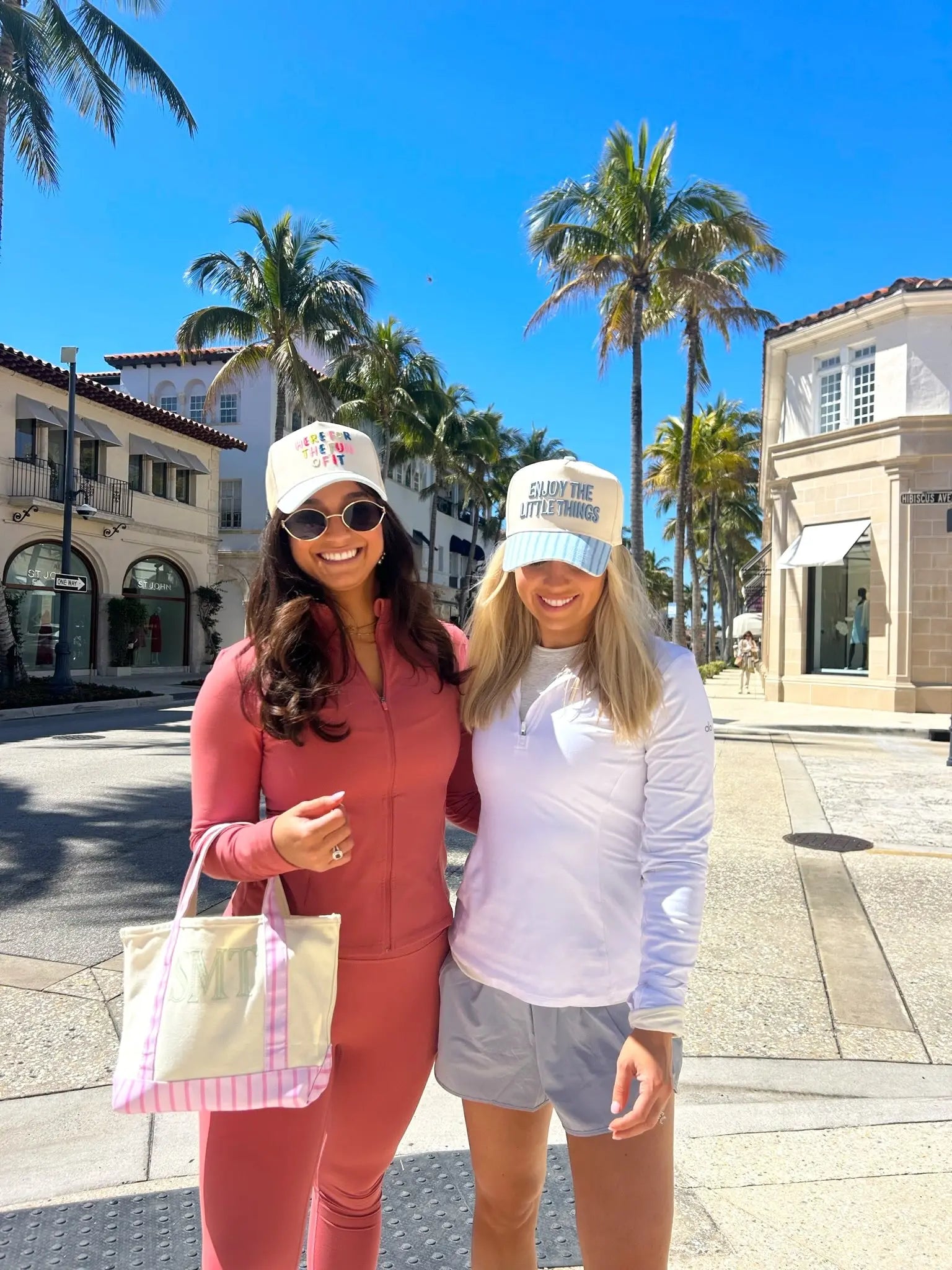 Enjoy the Little Things - Blue Stripe Vintage Trucker Hat - PREORDER KenzKustomz