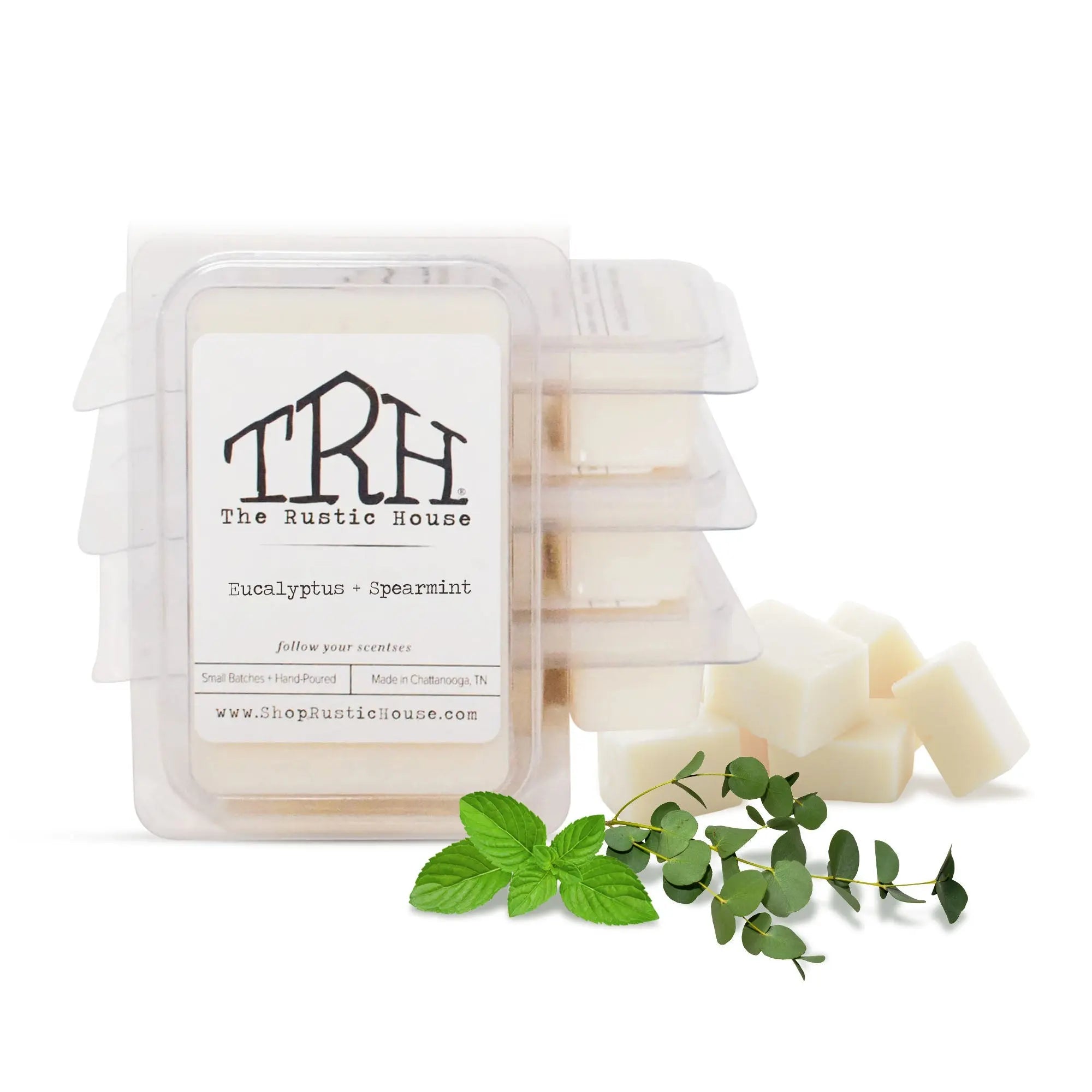 Eucalyptus + Spearmint Wax Melt by The Rustic House, scented candle main product photo