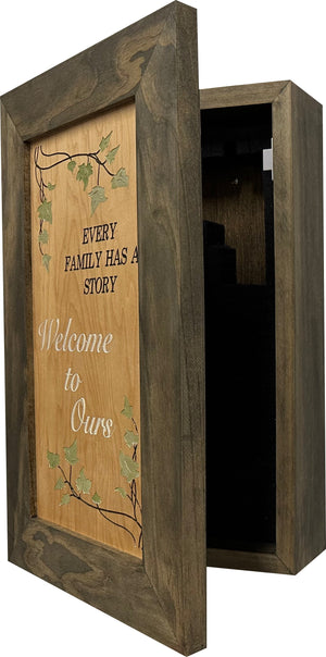 Wooden Gun Safe Wall Mountable Decoration Every Family Has a Story Welcome to Ours …