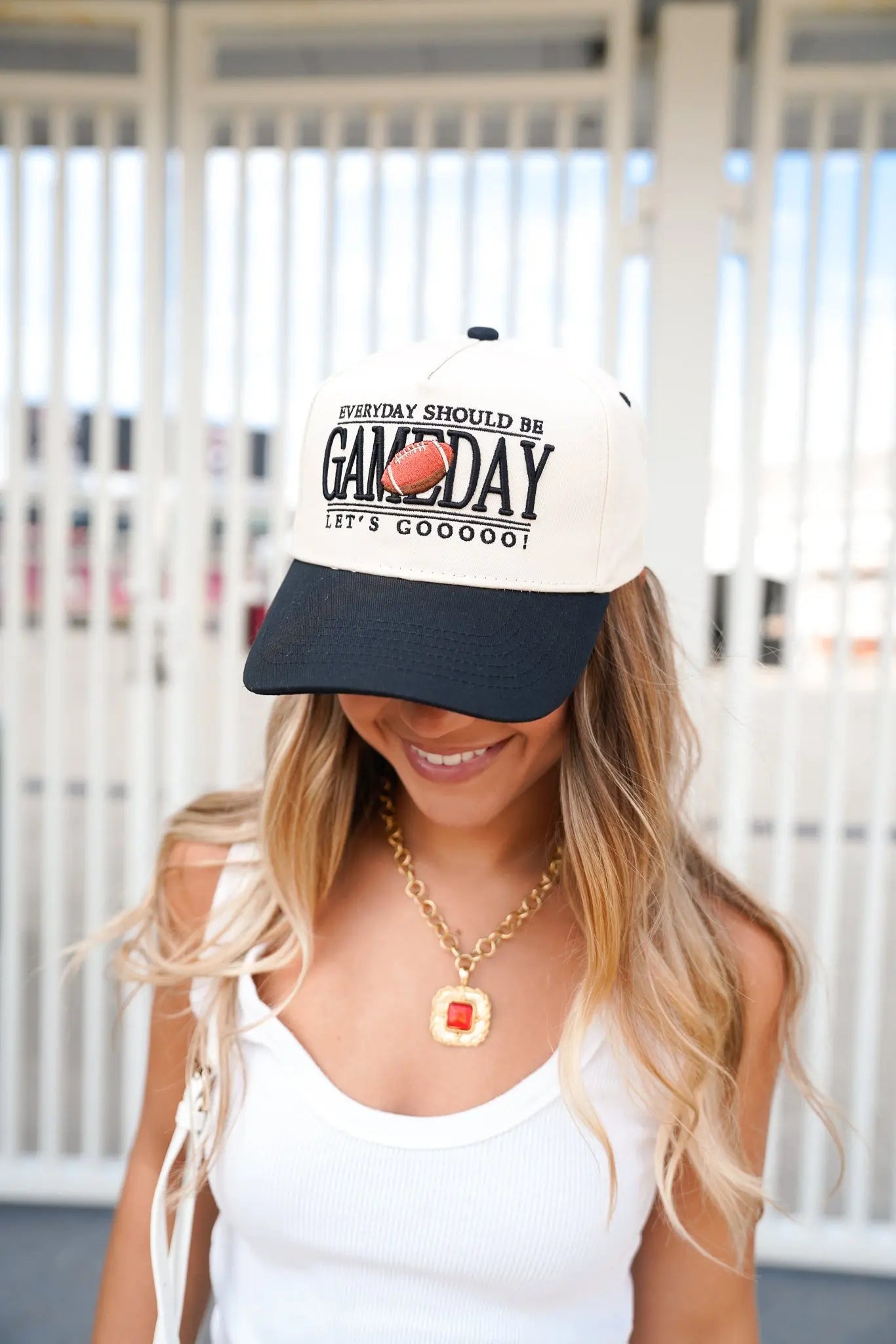 Everyday Should Be Gameday - Black Vintage Trucker Hat KenzKustomz