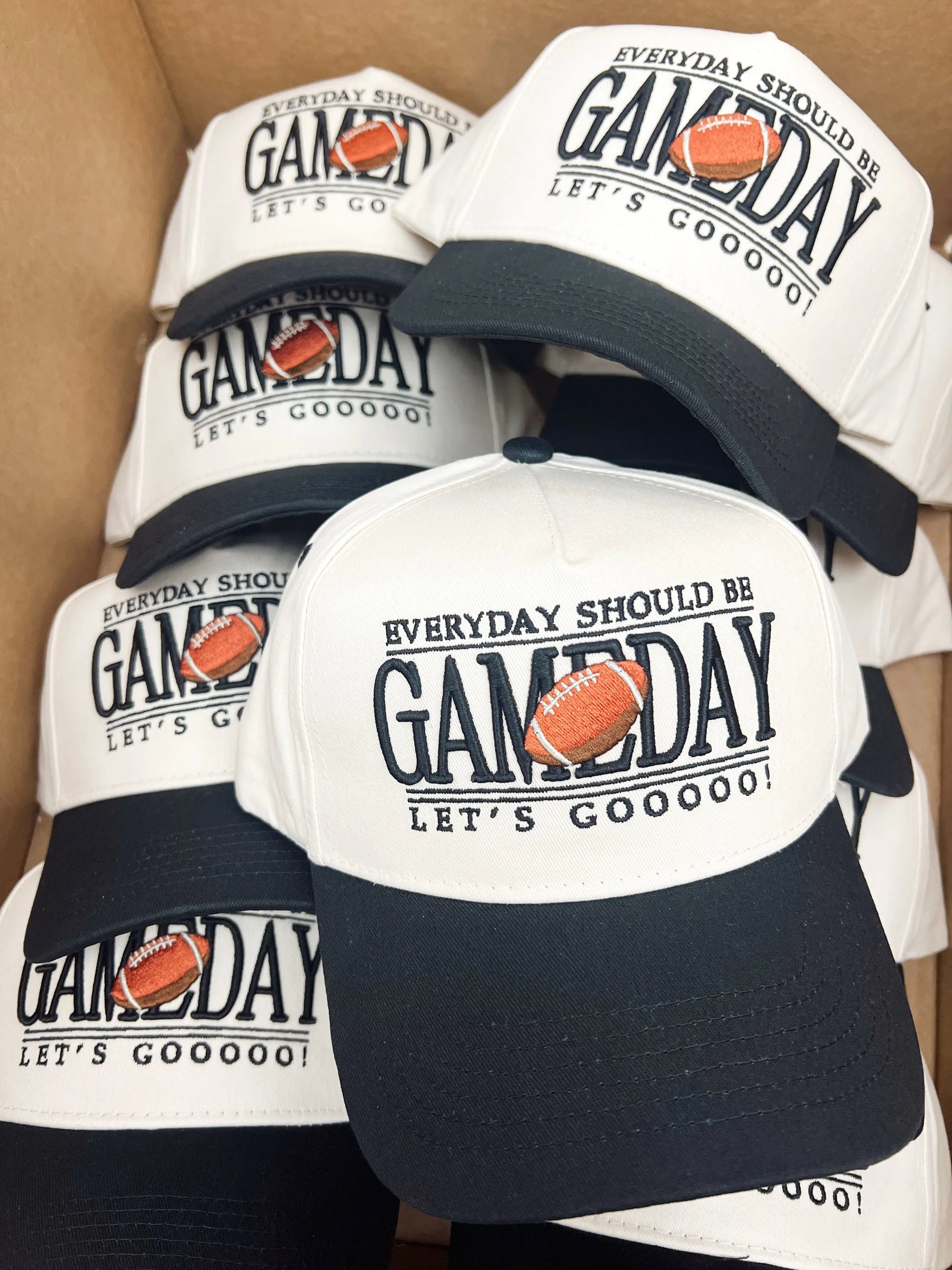 Everyday Should Be Gameday - Black Vintage Trucker Hat KenzKustomz