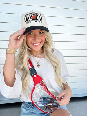 Everyday Should Be Gameday - Black Vintage Trucker Hat KenzKustomz