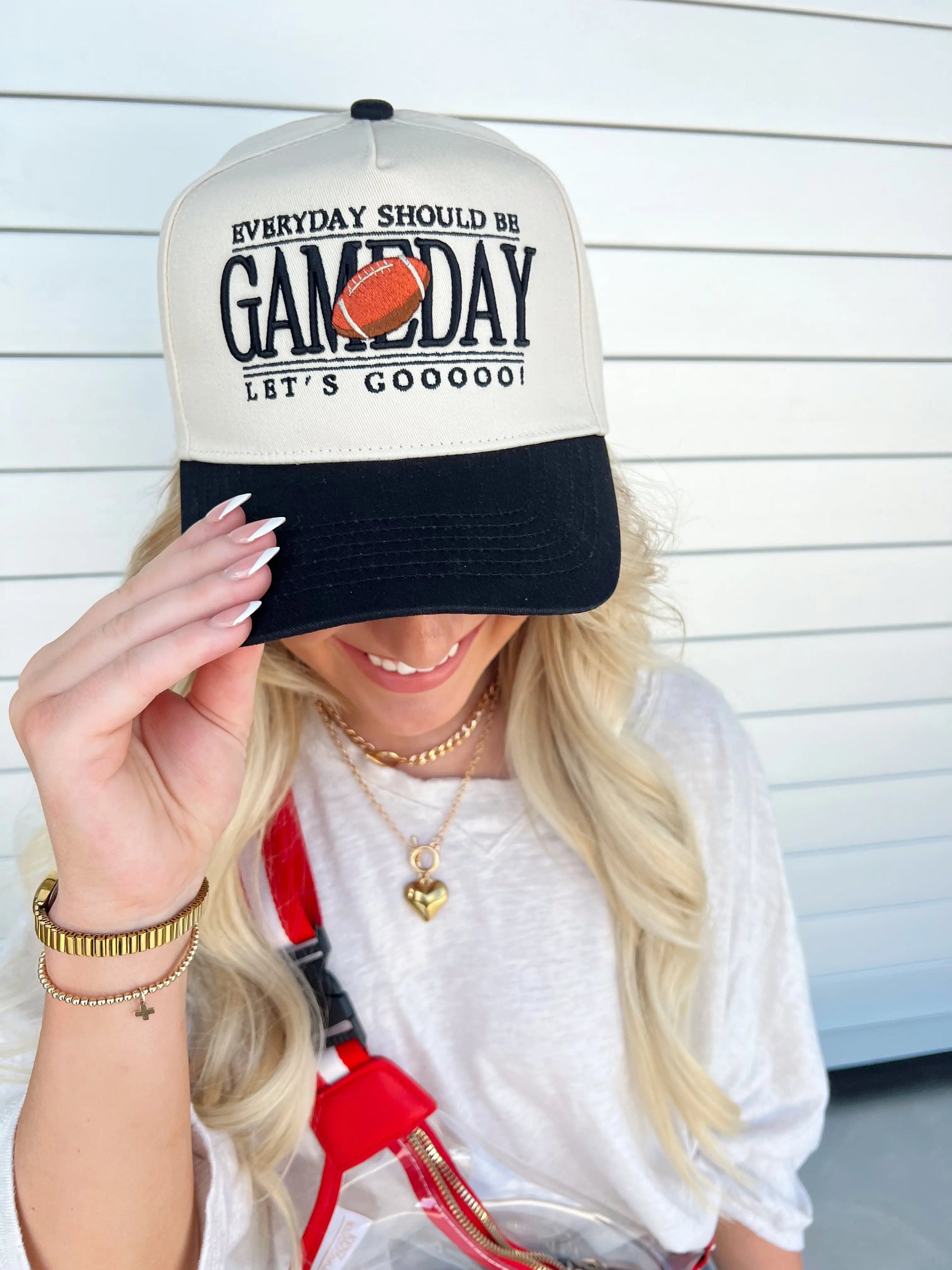 Everyday Should Be Gameday - Black Vintage Trucker Hat KenzKustomz