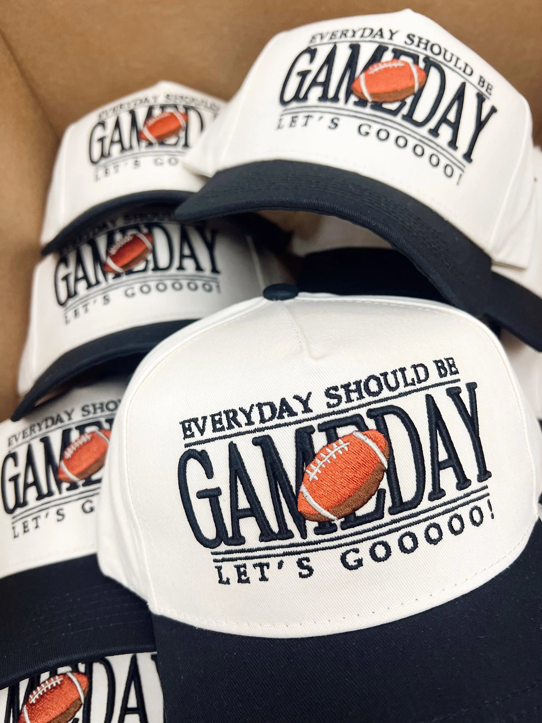 Everyday Should Be Gameday - Black Vintage Trucker Hat KenzKustomz