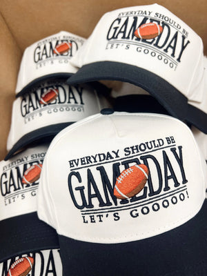 Everyday Should Be Gameday - Black Vintage Trucker Hat KenzKustomz
