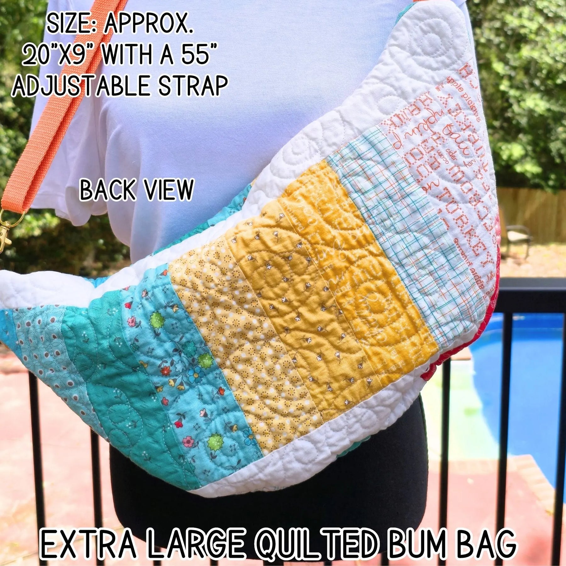 Extra Large Quilted Bum Bag, Patchwork Sling Bag, Upcycled Quilt Bag, Boho Crossbody Bag, Handmade Belt Bag, Hippie Fanny Pack Purse Maypop House Designs