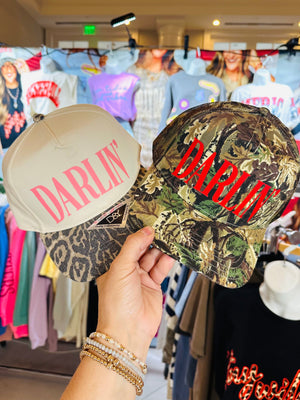 Darlin' Pink Washed Leopard Trucker Hat