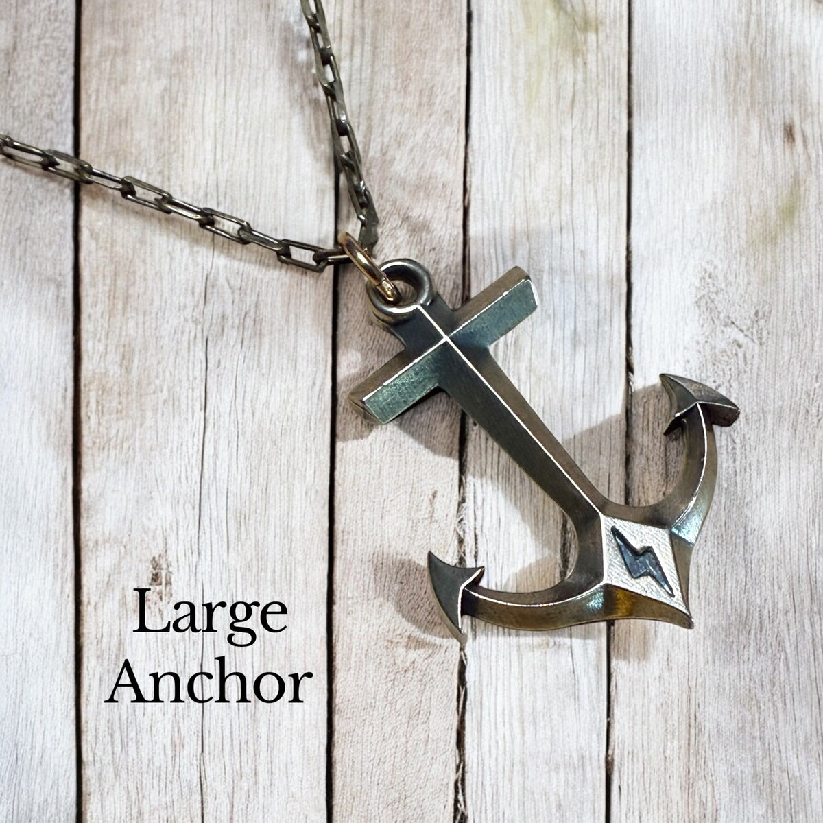 Hold Fast Anchor Necklace - Bronze Christian necklace by Forged By Fire - additional view 2