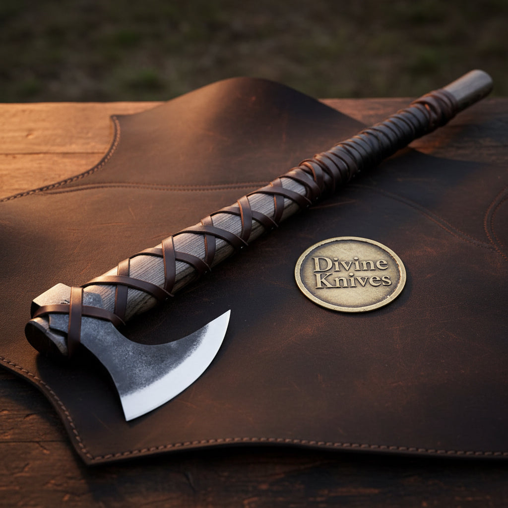 Norse Design Handforged Grom Viking Axe by Divine Knives
