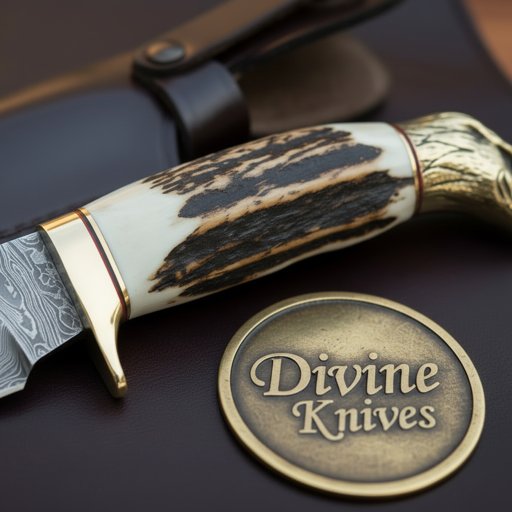 Eagle Head Gut Hook Knife by Divine Knives — detail view 2