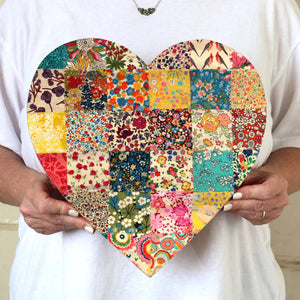 Fabric-Faced Pallet Hearts by Dennehey Design Co., gift giving main product photo