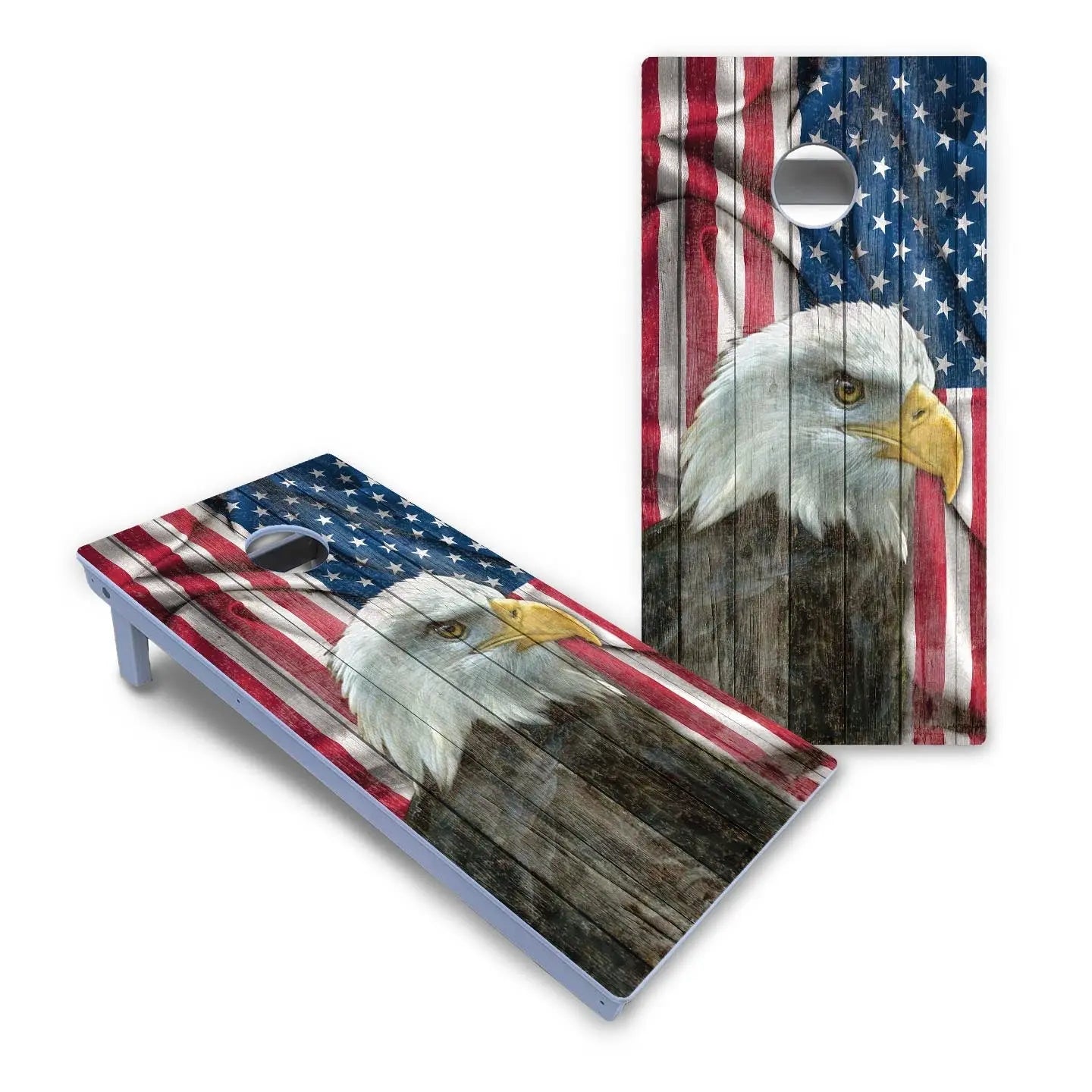 Faded Eagle Flag Cornhole Boards - All Weather Series