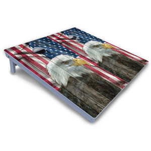 Faded Eagle Flag Cornhole Boards - All Weather Series