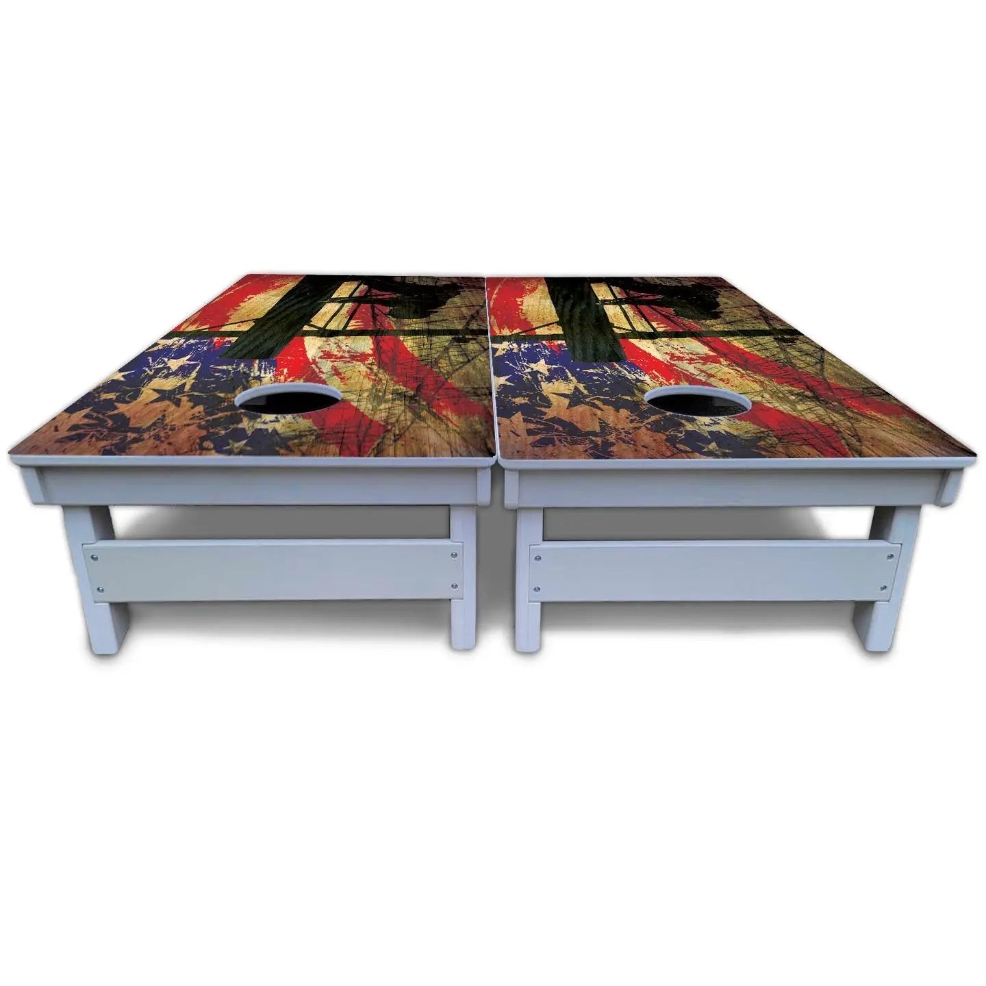 Faded Lineman Cornhole Boards - All Weather Series Cornhole Solutions