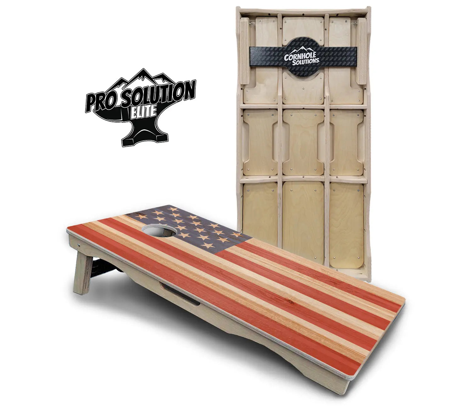 Faded Texas & American Flag Cornhole Boards - Pro Solution Elite Series Cornhole Solutions