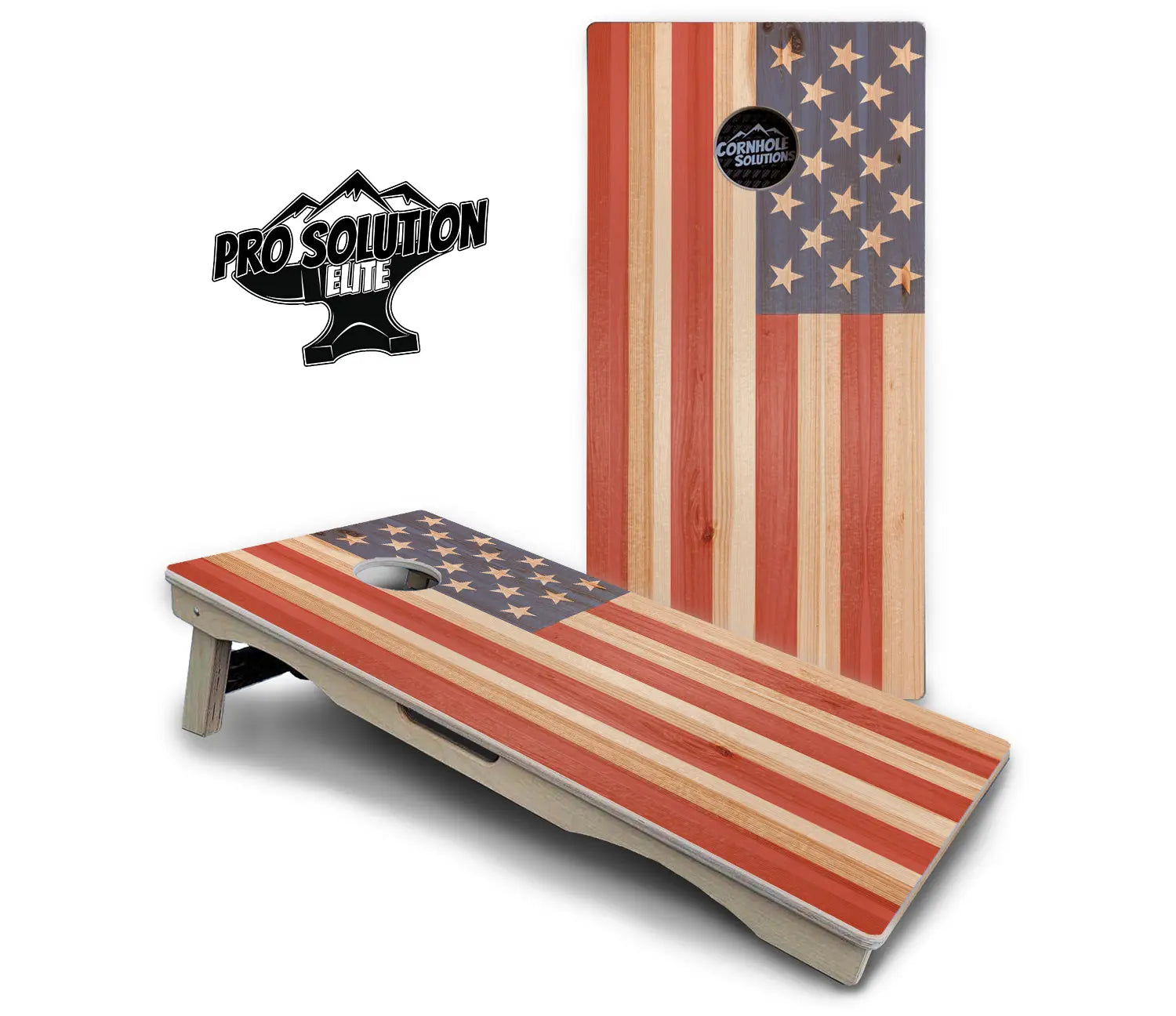 Faded Texas & American Flag Cornhole Boards - Pro Solution Elite Series Cornhole Solutions