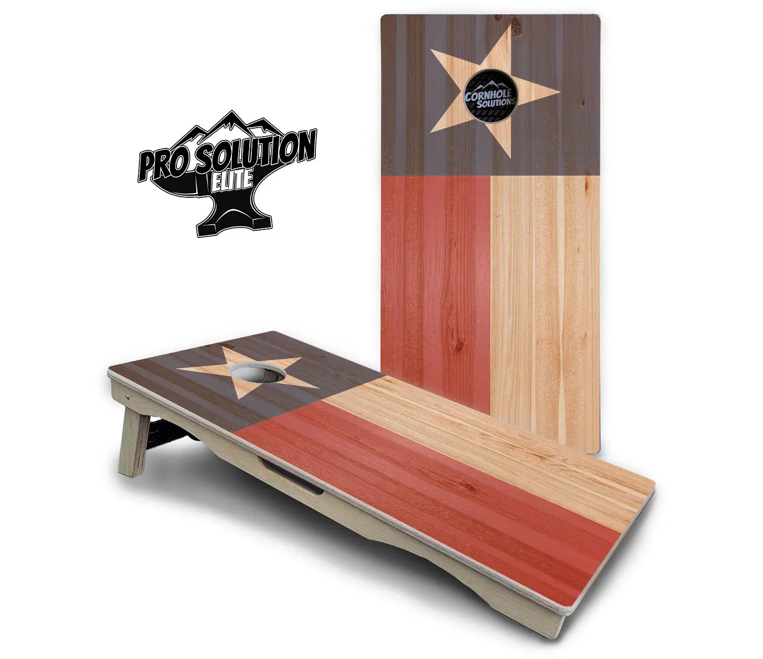 Faded Texas & American Flag Cornhole Boards - Pro Solution Elite Series Cornhole Solutions